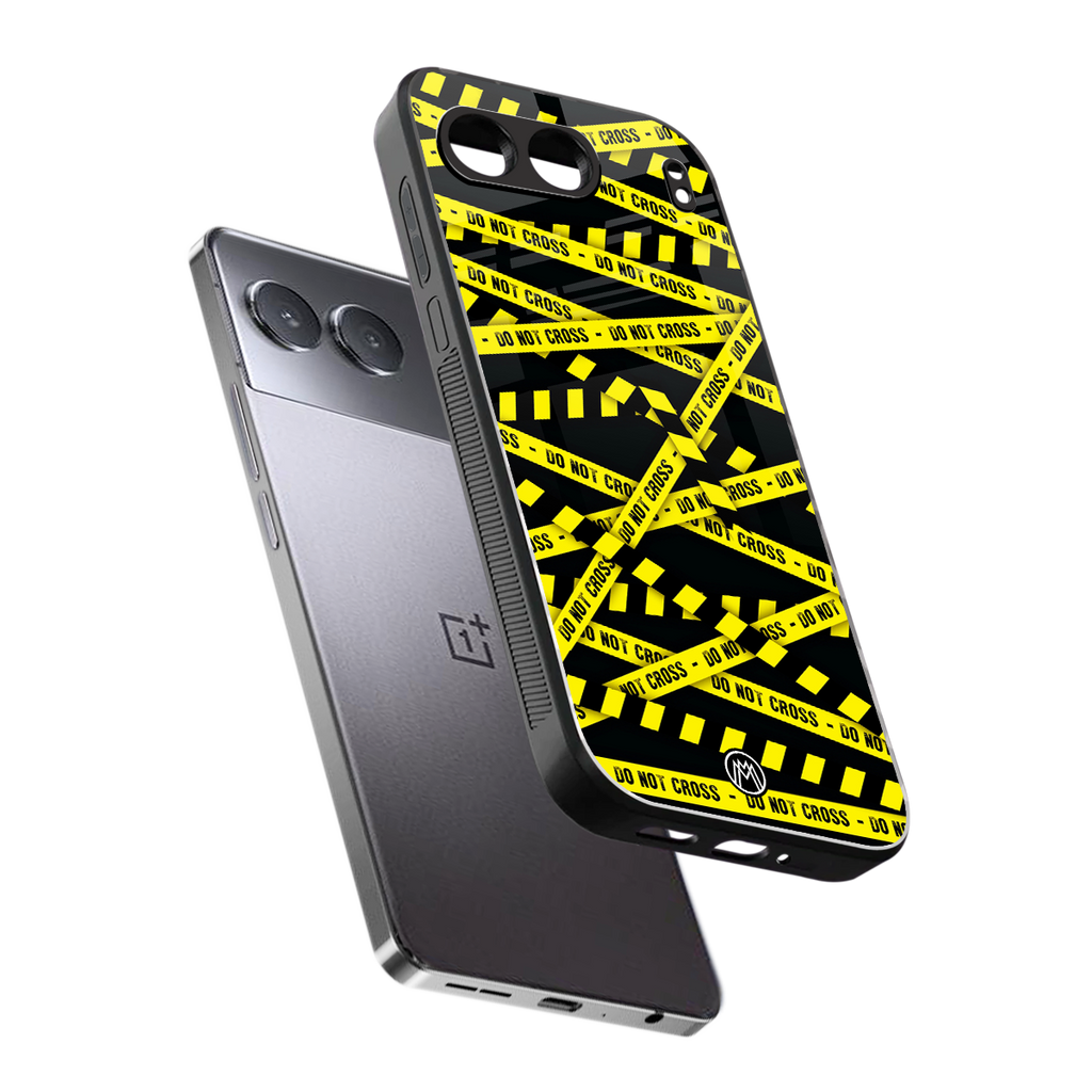 do not cross warning back phone cover | glass case for oneplus nord 4