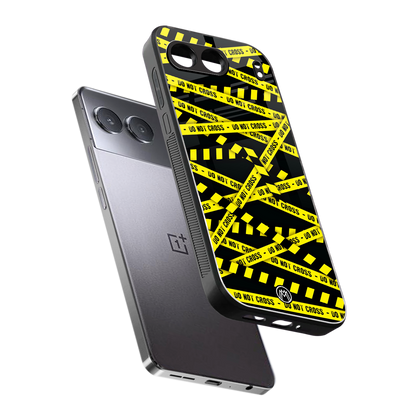 do not cross warning back phone cover | glass case for oneplus nord 4