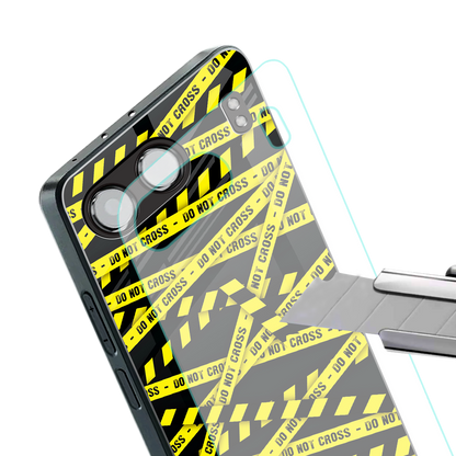 do not cross warning back phone cover | glass case for oneplus nord 4