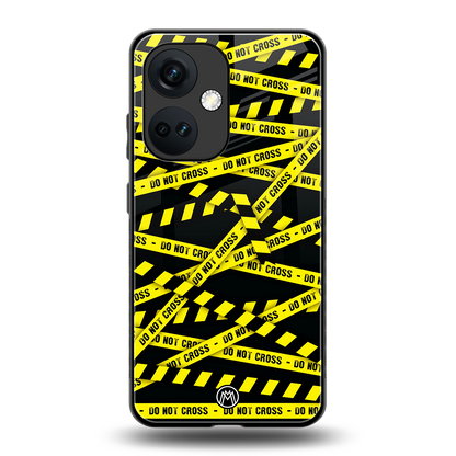 do not cross warning back phone cover | glass case for oneplus nord ce 3