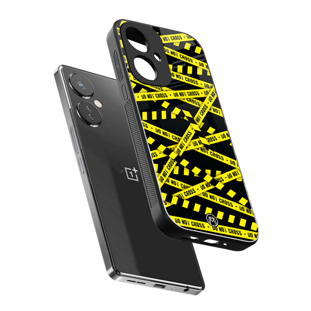 do not cross warning back phone cover | glass case for oneplus nord ce 3