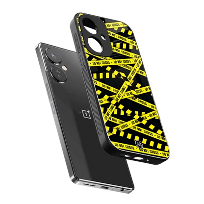 do not cross warning back phone cover | glass case for oneplus nord ce 3