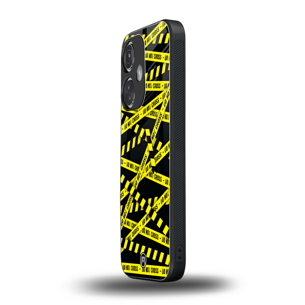 do not cross warning back phone cover | glass case for oneplus nord ce 3