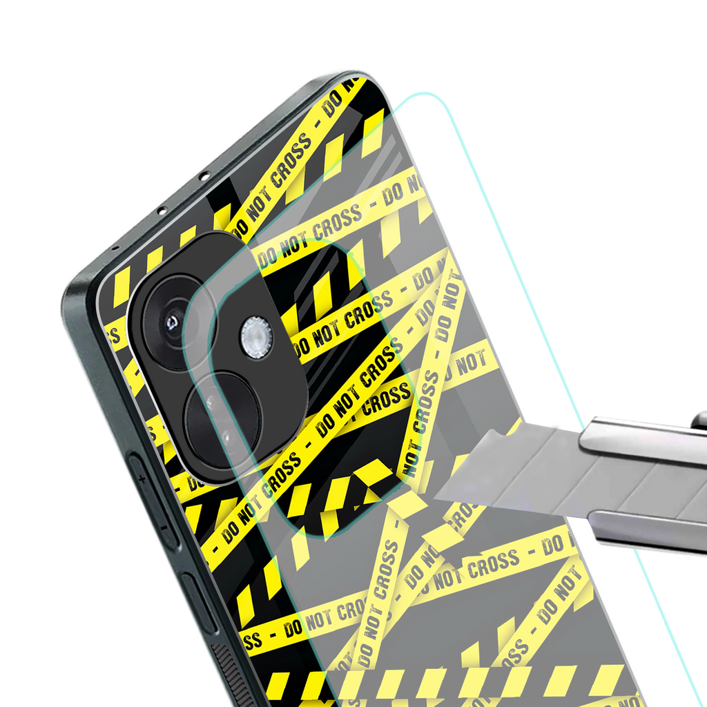do not cross warning back phone cover | glass case for oneplus nord ce 3