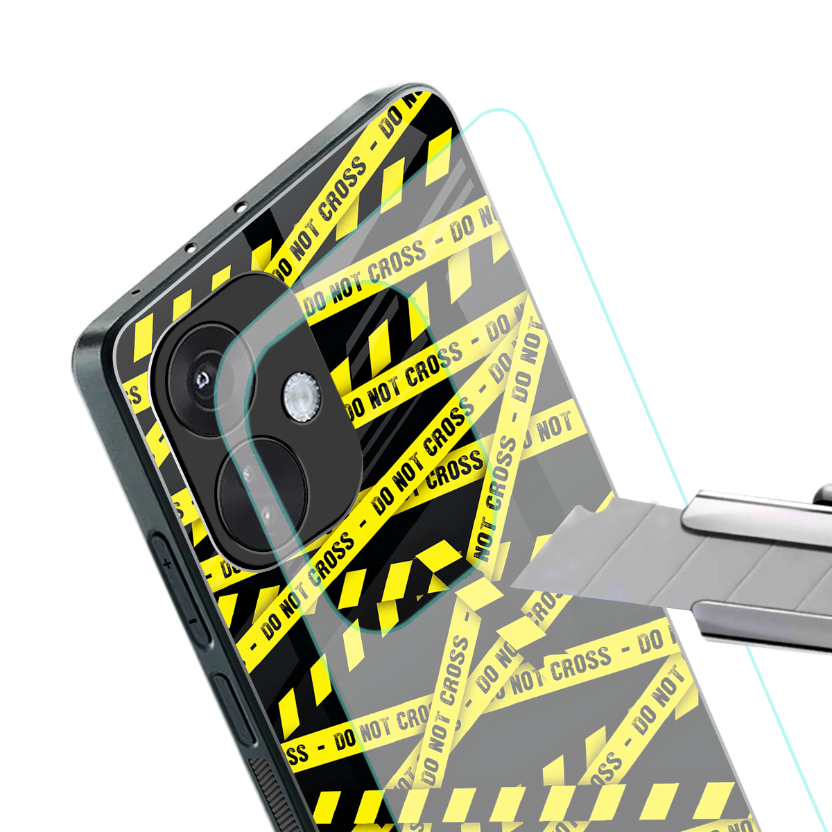 do not cross warning back phone cover | glass case for oneplus nord ce 3