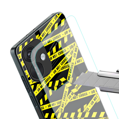 do not cross warning back phone cover | glass case for oneplus nord ce 3