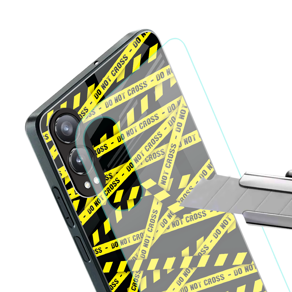 do not cross warning back phone cover | glass case for oneplus nord ce 4 lite