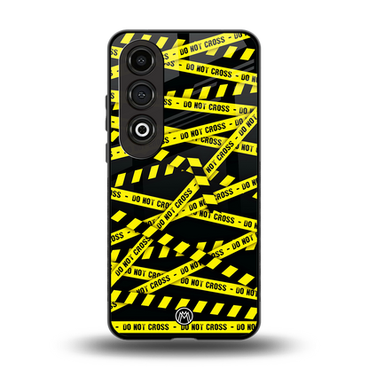 do not cross warning back phone cover | glass case for oneplus nord ce 4