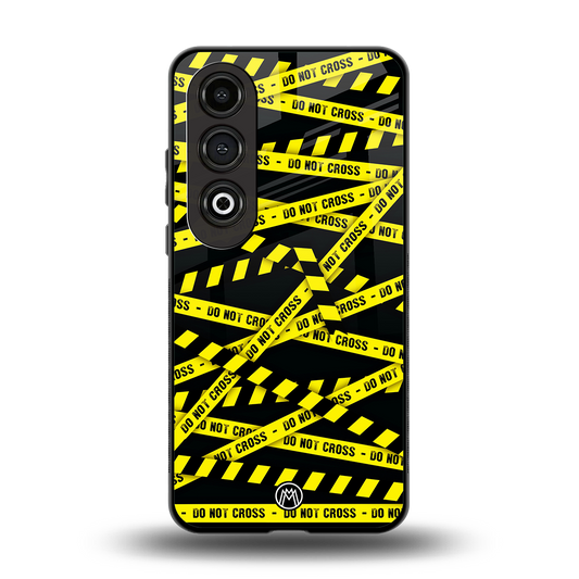 do not cross warning back phone cover | glass case for oneplus nord ce 4