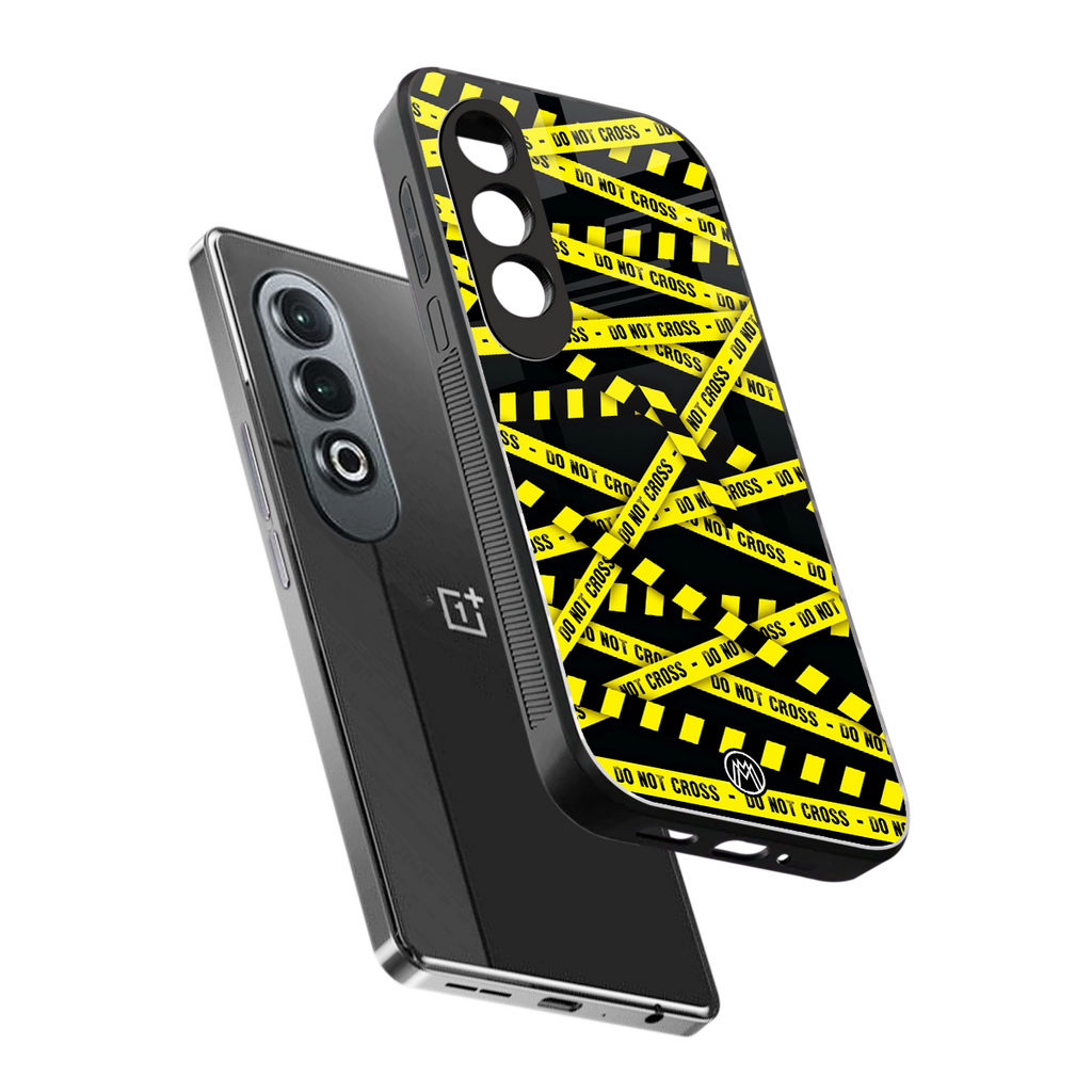 do not cross warning back phone cover | glass case for oneplus nord ce 4