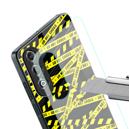 do not cross warning back phone cover | glass case for oneplus nord ce 4
