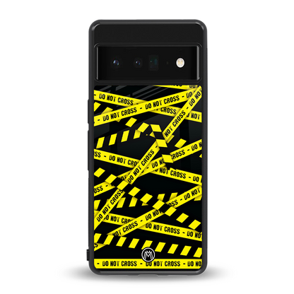 do not cross warning back phone cover | glass case for google pixel 6 pro