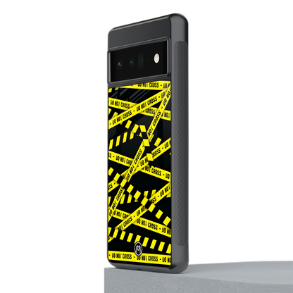 do not cross warning back phone cover | glass case for google pixel 6 pro