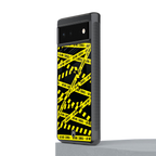 do not cross warning back phone cover | glass case for google pixel 6