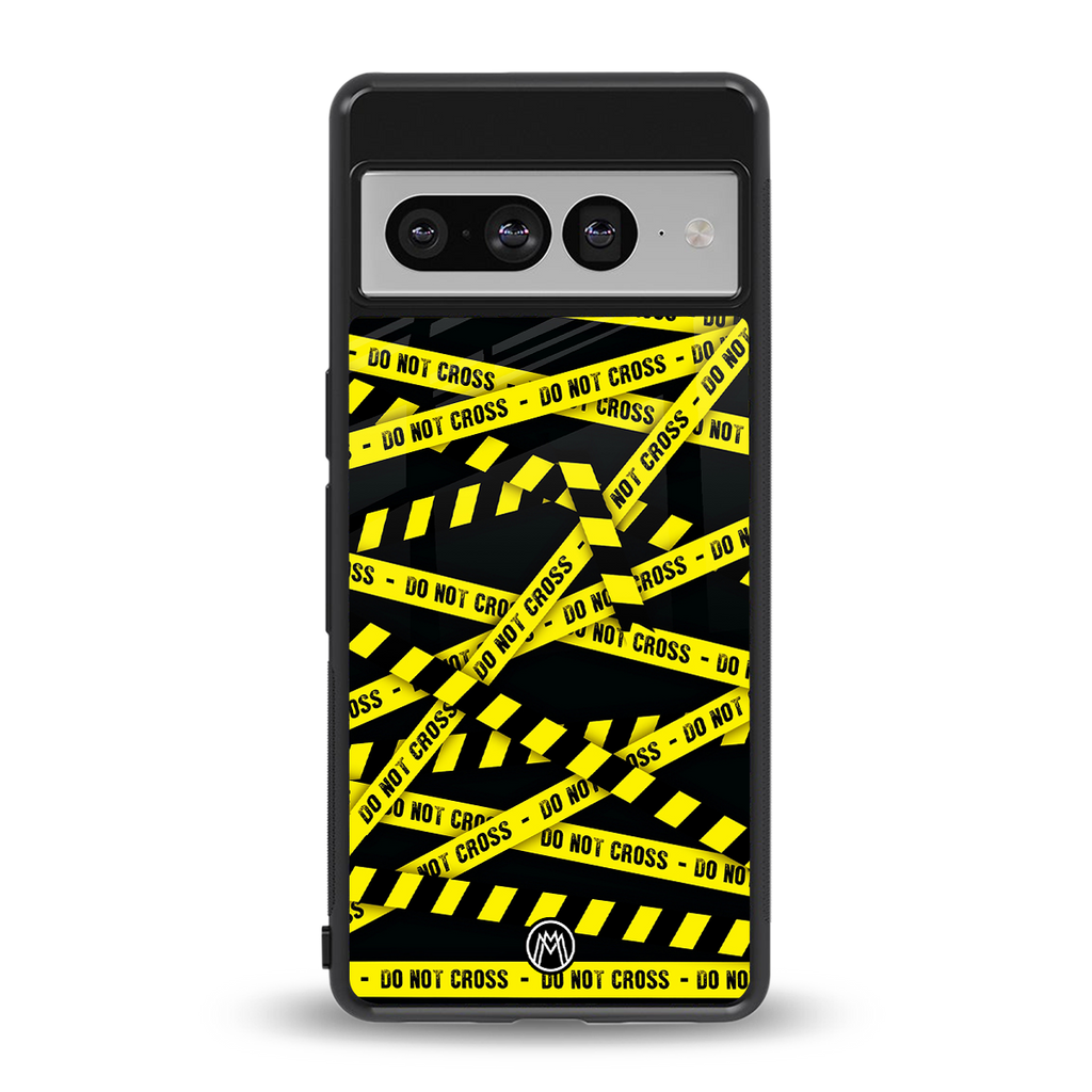 do not cross warning back phone cover | glass case for google pixel 7 pro