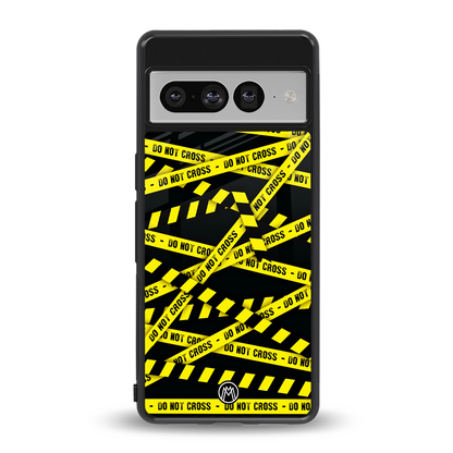 do not cross warning back phone cover | glass case for google pixel 7 pro