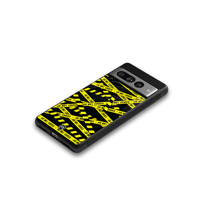 do not cross warning back phone cover | glass case for google pixel 7 pro