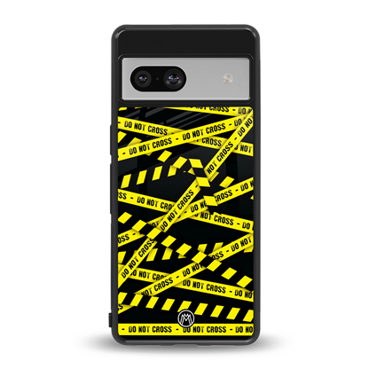 do not cross warning back phone cover | glass case for Google Pixel 7A