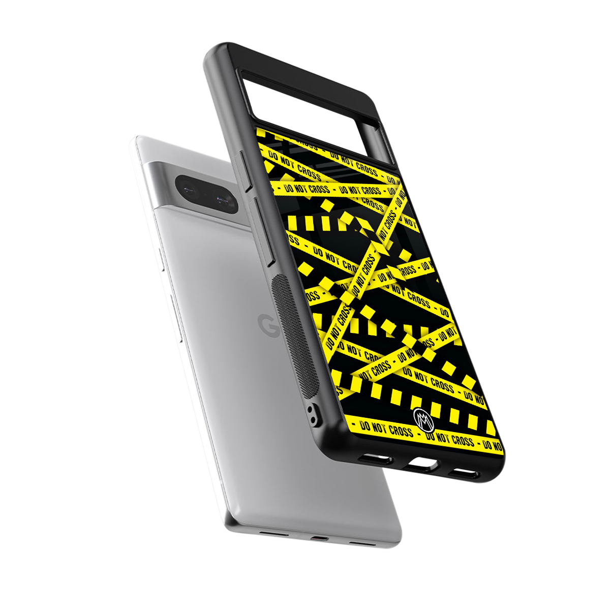 do not cross warning back phone cover | glass case for Google Pixel 7A