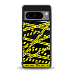 do not cross warning back phone cover | glass case for google pixel 8 pro