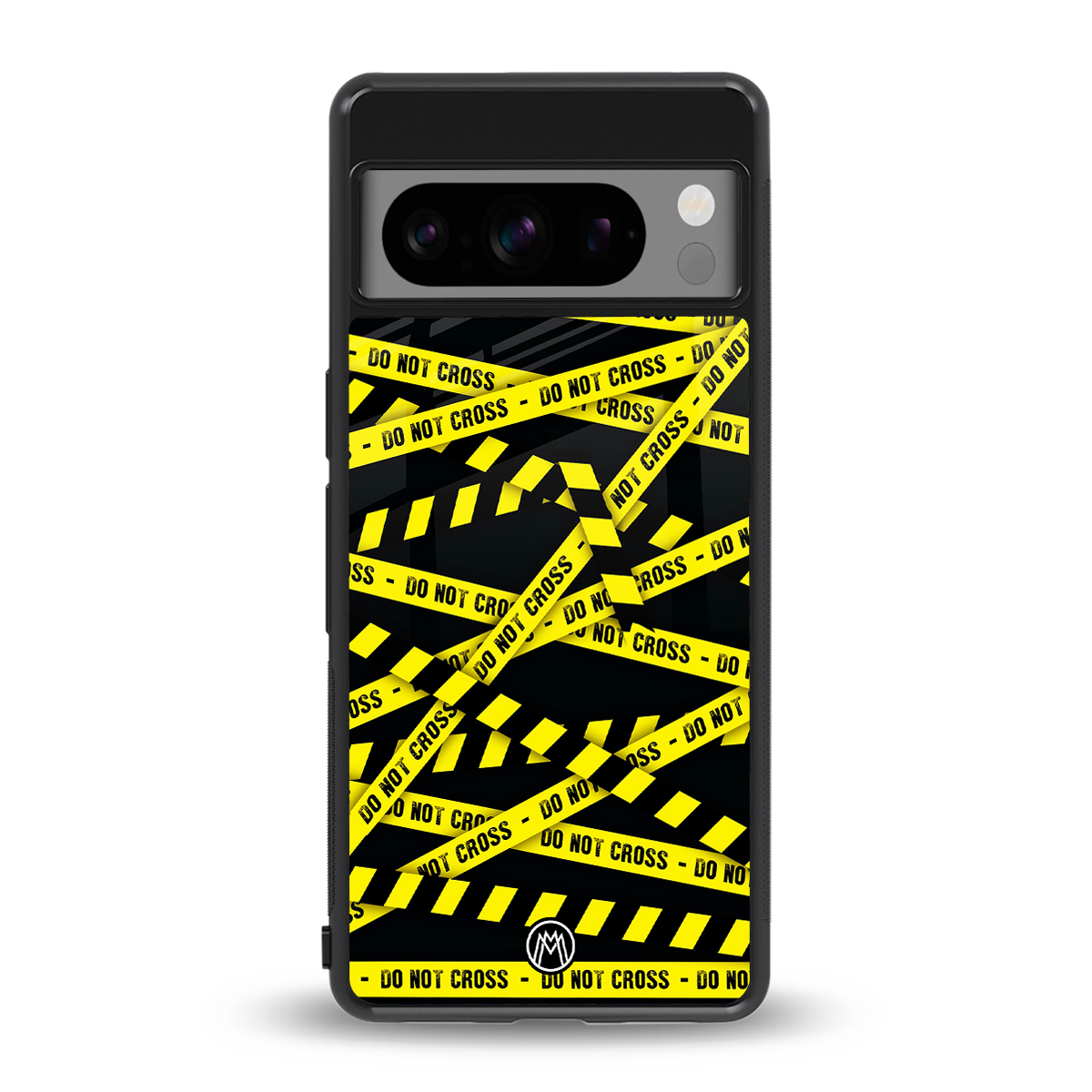 do not cross warning back phone cover | glass case for google pixel 8 pro