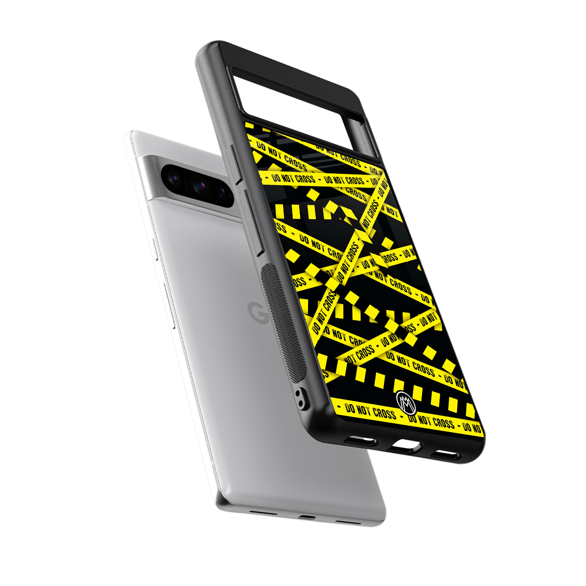 do not cross warning back phone cover | glass case for google pixel 8 pro