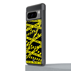 do not cross warning back phone cover | glass case for google pixel 8 pro