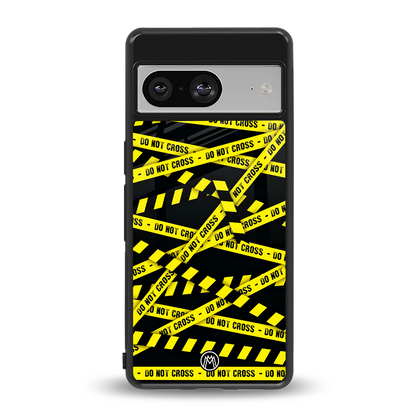 do not cross warning back phone cover | glass case for Google Pixel 8