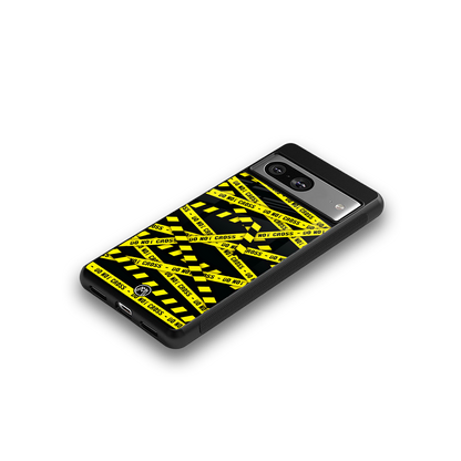 do not cross warning back phone cover | glass case for Google Pixel 8