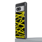 do not cross warning back phone cover | glass case for Google Pixel 8