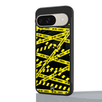 do not cross warning back phone cover | glass case for google pixel 9