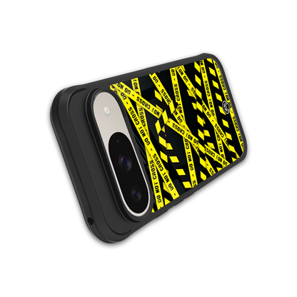 do not cross warning back phone cover | glass case for google pixel 9