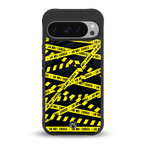 do not cross warning back phone cover | glass case for google pixel 9 pro