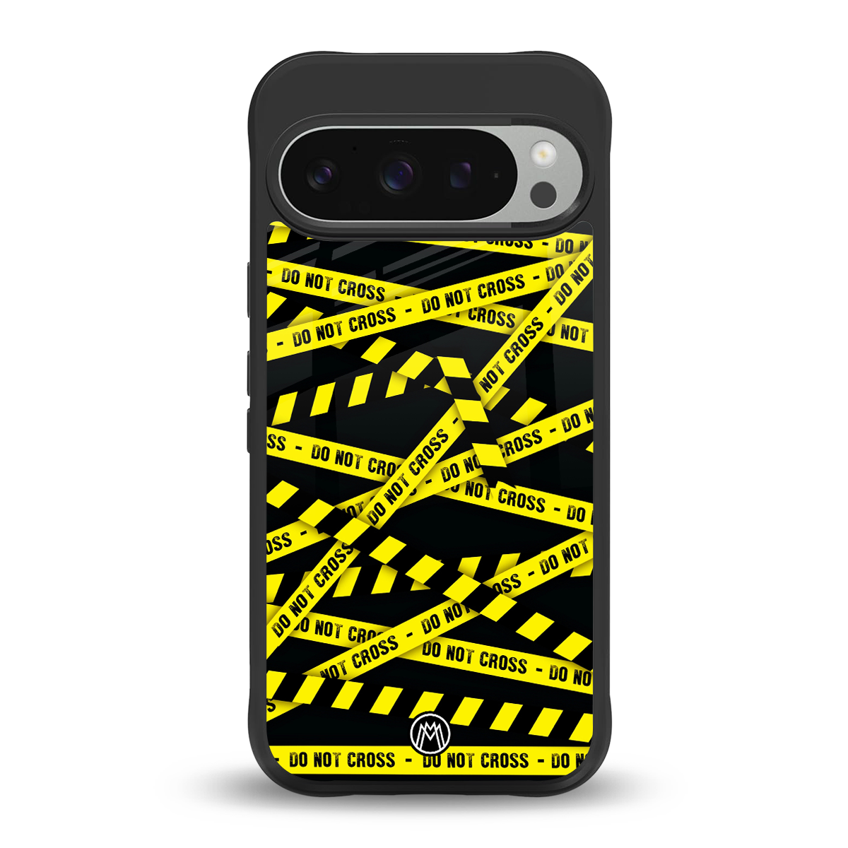 do not cross warning back phone cover | glass case for google pixel 9 pro xl