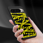do not cross warning back phone cover | glass case for google pixel 9 pro