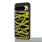 do not cross warning back phone cover | glass case for google pixel 9 pro