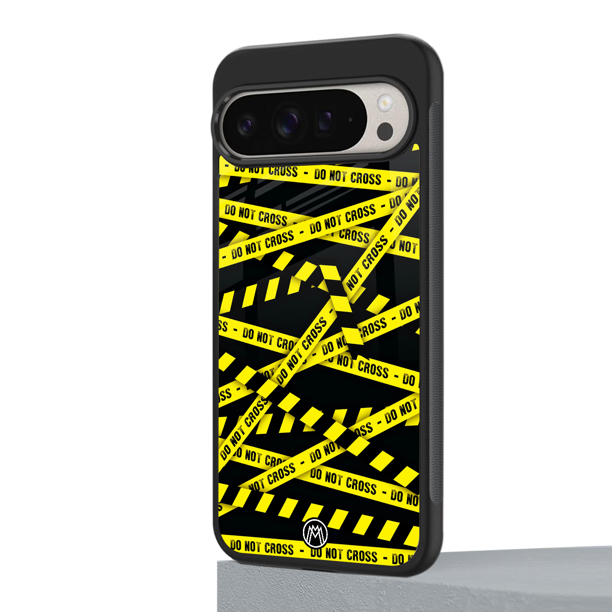 do not cross warning back phone cover | glass case for google pixel 9 pro xl
