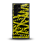 do not cross warning back phone cover | glass case for samsung galaxy s23 ultra