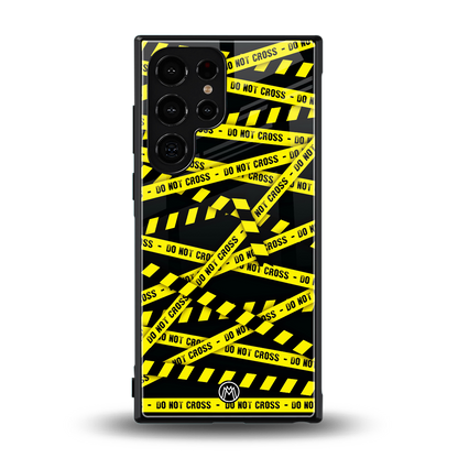 do not cross warning back phone cover | glass case for samsung galaxy s23 ultra