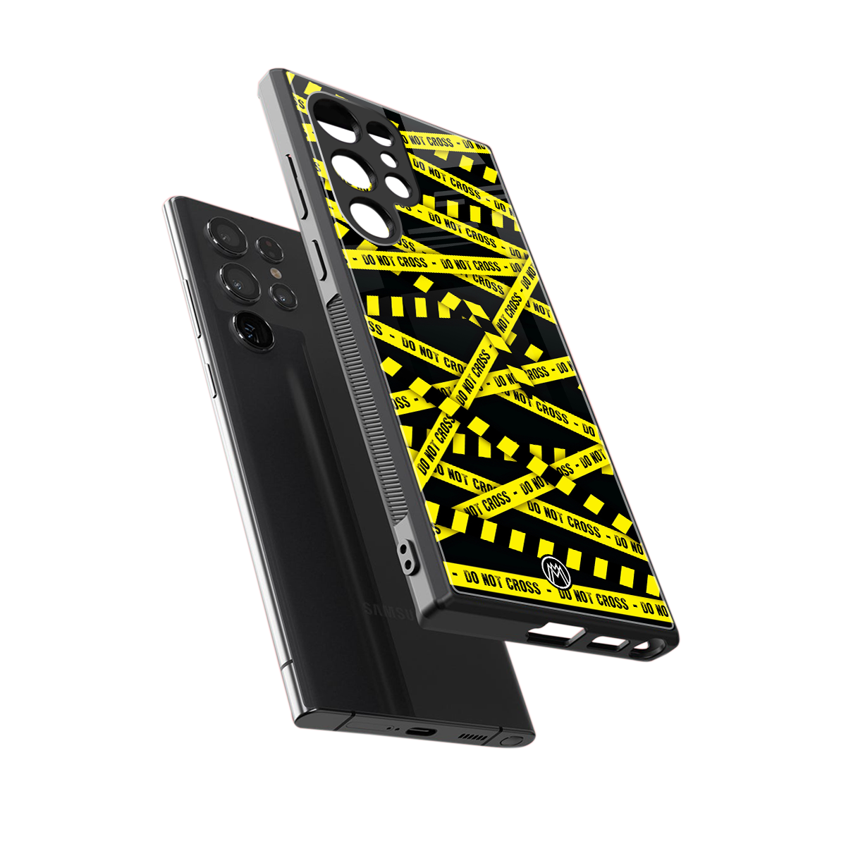do not cross warning back phone cover | glass case for samsung galaxy s23 ultra