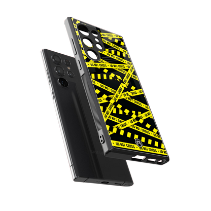 do not cross warning back phone cover | glass case for samsung galaxy s23 ultra