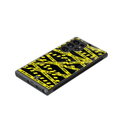 do not cross warning back phone cover | glass case for samsung galaxy s23 ultra