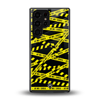 do not cross warning back phone cover | glass case for samsung galaxy s25 ultra