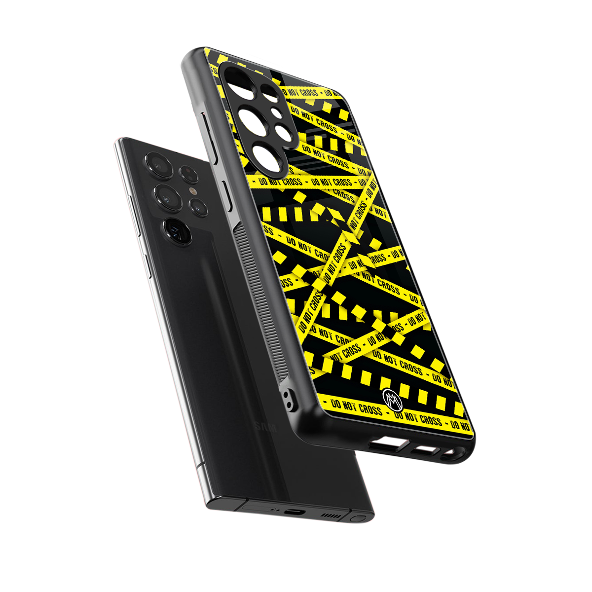 do not cross warning back phone cover | glass case for samsung galaxy s25 ultra