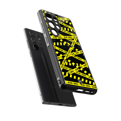 do not cross warning back phone cover | glass case for samsung galaxy s25 ultra