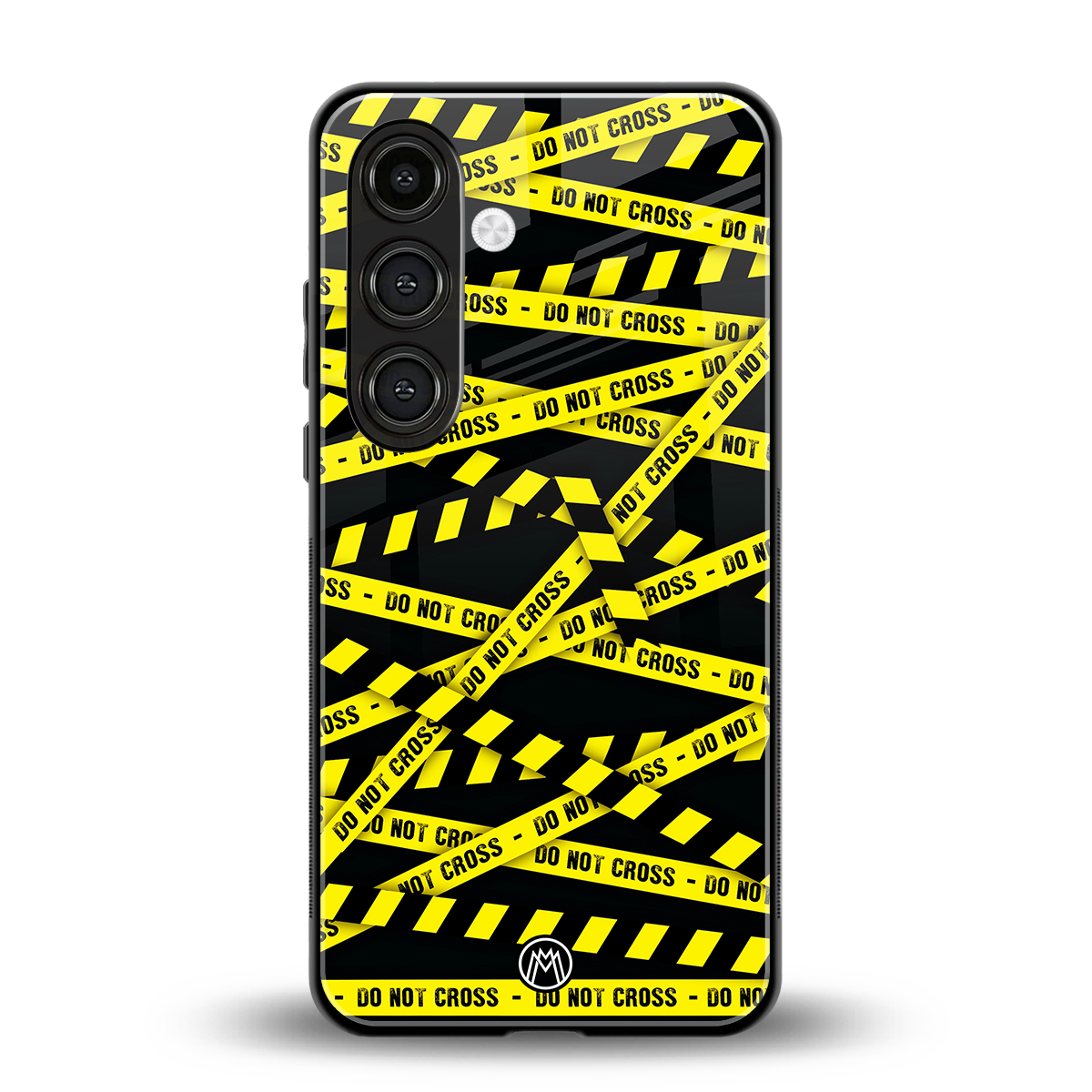 do not cross warning back phone cover | glass case for samsung galaxy s24 plus
