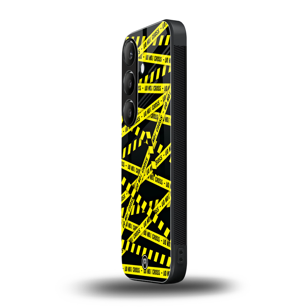 do not cross warning back phone cover | glass case for samsung galaxy s23
