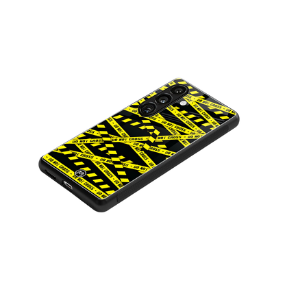 do not cross warning back phone cover | glass case for samsung galaxy s24 fe