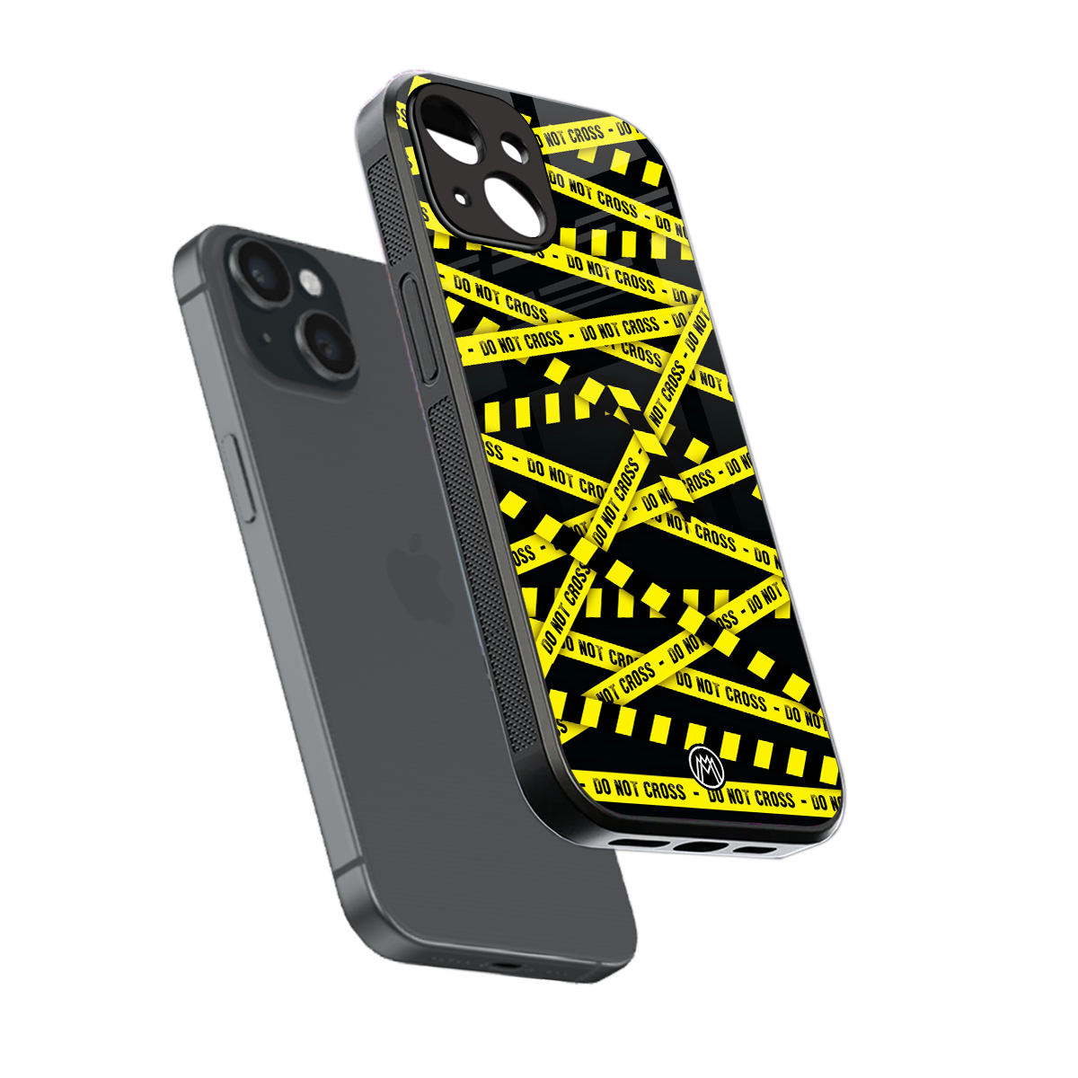 do not cross warning back phone cover | glass case for iphone 15