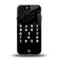 don't get too loud back phone cover | glass case for iphone 14 pro max